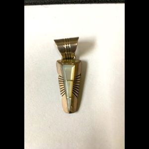 C.Benally Sterling Silver, Mother of Pearl Pendant